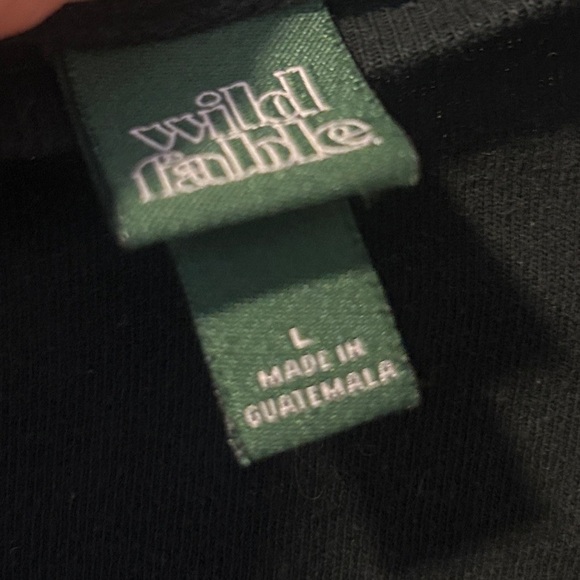 🖤 Wild Fable Cropped Raw Hem Tee Size L - Picture 3 of 7